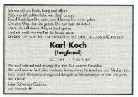 Todesanzeige in der TAZ